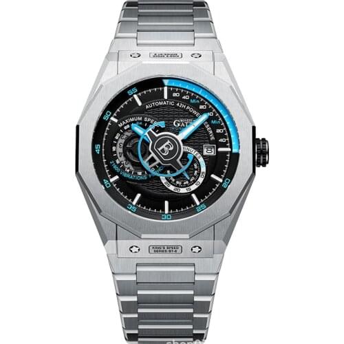 Mens Mechanical Watch Original Automatic BT16-01G Sapphire Crystal Watches Men Waterproof Stainless Steel Luminous Wristwatch