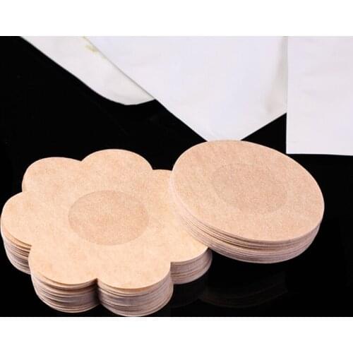 5Pairs/lot Breast Petals Reusable Invisible Self Adhesive Bra Sticker nipple Cover For Women Round Flower Intimates Accessories
