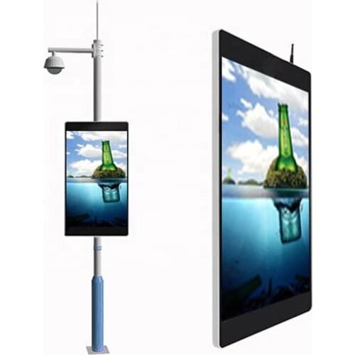 High Quality Outdoor P6 WIFI 3G 4G Street Advertising Light Pole Led Display Screen Wireless Centralized Management Sign Board