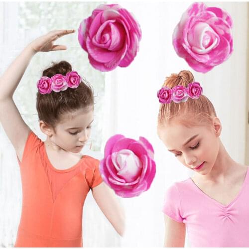 NEW 2PCS/ Rose magic hair bun hair donut ELASTIC HAIR BUN RING GARLAND BRIDESMAID DROP