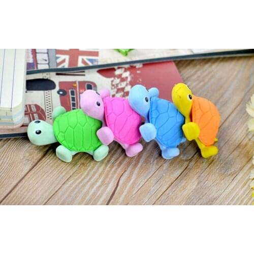New Cartoon Korean cute tortoise Pencil erasers manufacturer rubber school Supplies toy rubber eraser children kids students