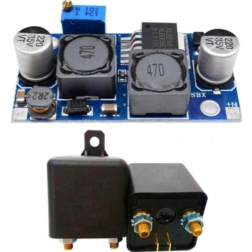 New DC 12V 100A Heavy Duty Split Charge ON/OFF Relay Car Truck Boat with Adjustable Step Up Down Converter XL6009