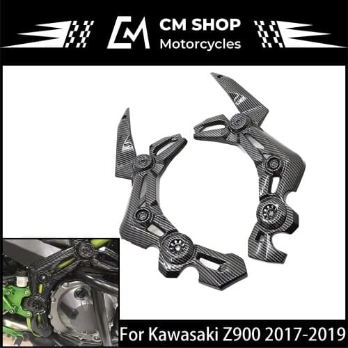 ABS Carbon Fiber Front Side Trim Fairing Panel For Kawasaki Z900 Z 900 2017 2018 2019 Motorcycle Fairings Parts