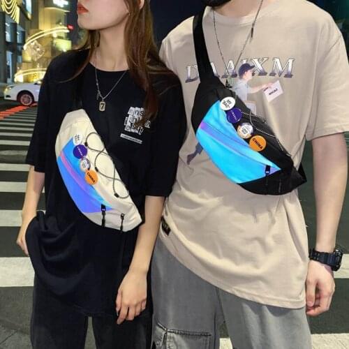 Reflection Trend Waist Bag Street Style Hip Belt Bags Unisex Chest Pack Travel Messenger Crossbody Bag Men Hip Fanny Pack