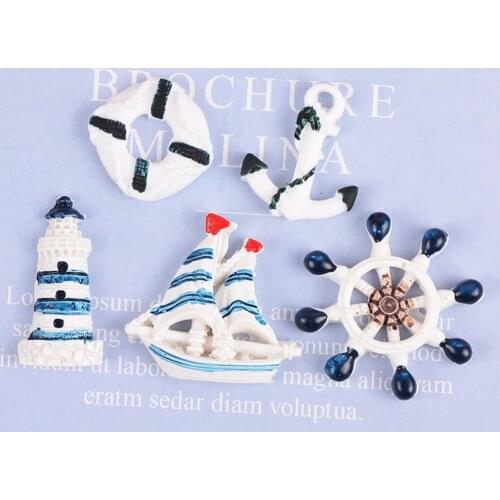 Ocean Style Mix Anchor Rudder Charms 6pcs Women Jewelry Diy Finding Sailing Boat Charm Lighthouse Handmade Jewel Accessory