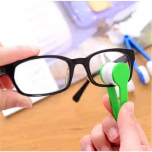 1pc Mini Portable Multifunctional Microfiber Two-side Glasses Cleaning Tools high cleaning effect mini glasses brush