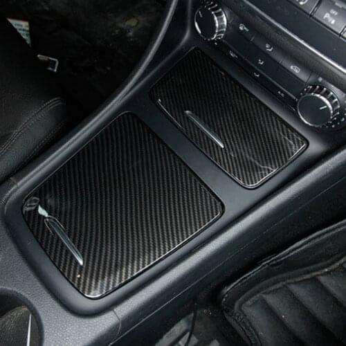 Automobile central control water cup storage panel ABS decorative patch for Mercedes Benz A 180 220 CLA GLA 200 2013-18