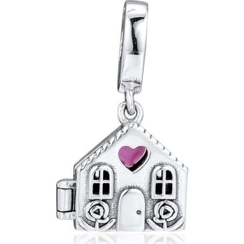 100% 925 Sterling Silver Perfect Home Dangle Charms Fits Pandora Bracelet Beads for Women Jewelry Making kralen berloques