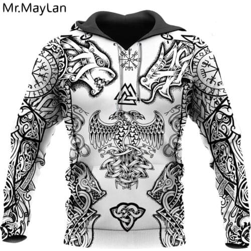 New Viking Tattoo 3D Print Hoodies Men/women Harajuku Fashion Hoodie Sweatshirt Boys Autumn Hoody Ropa Casual Gothic streetwear