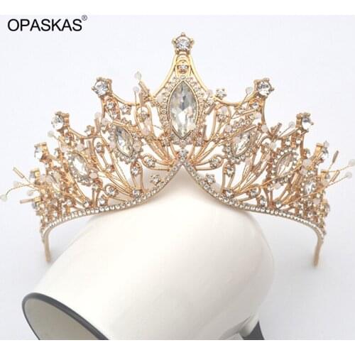 Jeweled Crowns Beautiful Headpiece Wedding Crown Wedding Tiaras Hair Accessories for Prom Birthday Costume Party VL