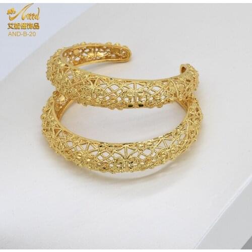 ANIID Charm Bracelets For Women Sets Jewelry Luxury Gold Bangles Adjustable Dubai Accessoires Cuffs Copper Famous Indian Tribal