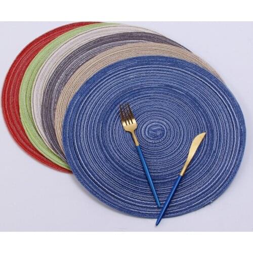 1PC 11cm Nordic Cotton Yarn Round Table Mat Western Hand-Made Anti-Skid Anti-Soup Plate Bowl Pad Cup Insulation Pad