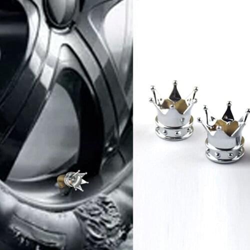 1Pcs Universal Wheel Tire Valve Caps Car Motorcycle Bicycle Air Cover Auto Airtight Stems Cover Car Crown Styling