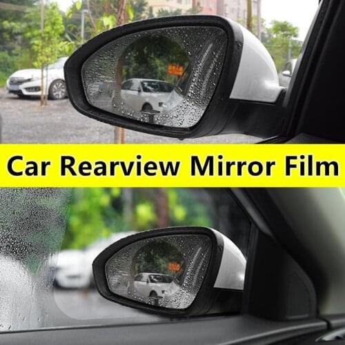 2PCS Car Rain Film Car Side Rearview Mirror Film with Tool Window Clear Rainproof Rear View Mirror Protective Soft Film Anti Fog