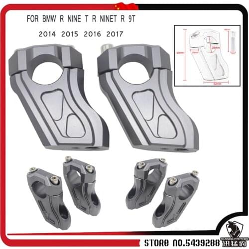 28mm Handle Bar Clamp Raised Extend Handlebar Mount Riser For BMW R Nine t R9T 2014 2015 2016 2017 2018