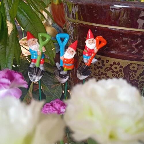 3 Pcs/Set American Country Resin Iron Dwarf Plugin Garden Decoration Outdoor Climbing Frame Succulent Flower Pot Moss Ornaments