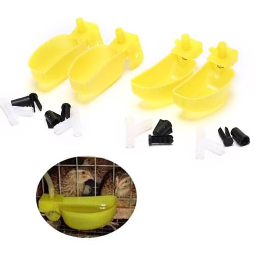 4pcs poultry drinking bowl water cup waterers dispenser drinker automatic fountain pigeon tools blue birds accessories pheasant