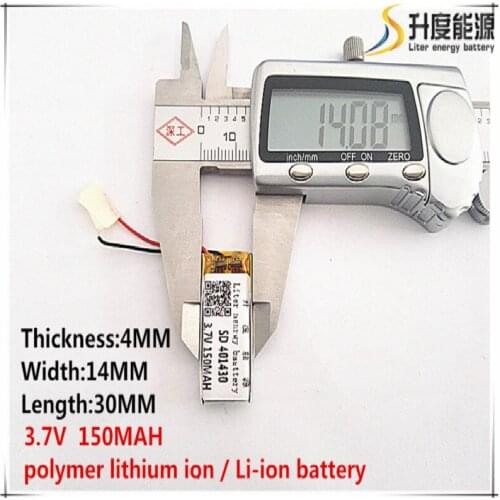 5pcs [SD] 3.7V,150mAH,[401430] Polymer lithium ion / Li-ion battery for TOY,POWER BANK,GPS,mp3,mp4,cell phone,speaker