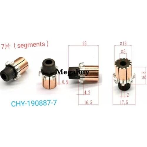 5x13x25mm 7p Copper Bars Alternator Electric Motor Commutator Copper Commutator Armature Commutator