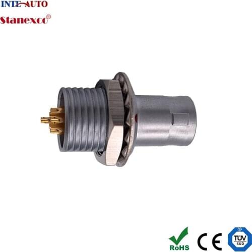 Alternative FAG.1B.302/3/4/5/6/7/8/10/12/14/16 non latching short fixed male plug connector, push pull, 2 to 16 pins