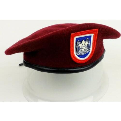 US 82ND AIRBORNE DIVISION BERET HAT MILITARY BERET FLASH RED BERET DUI Military Store