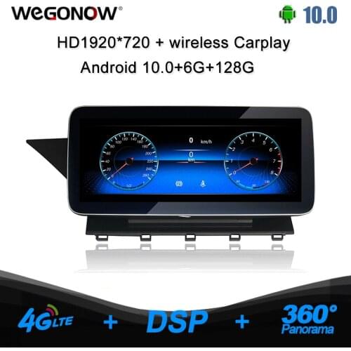 Carplay 6G+128G 10.25" Blu-Ray Android 10.0 Car DVD Player GPS RDS Radio Bluetooth For Benz GLK Class X204 2008-2015 NTG 4.5 4.0
