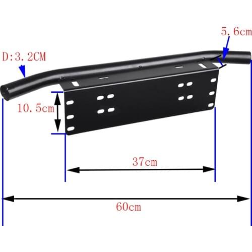 Black Steel Bracket for led light bar Drivinglight worklight Front License Plate Mount Holder for Offroad SUV ATV UTV