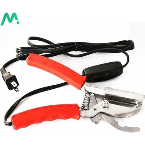 Electric Heating Piglet Tail Plier Pig Bloodless Tail Clamp Cutter Docked Tail Pig Sheep Goat Farm Equipment Livestock Tools