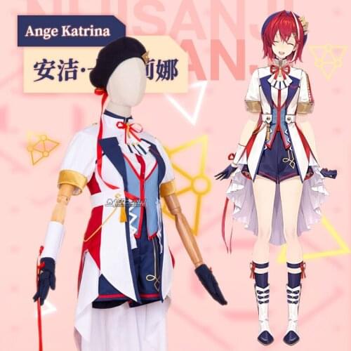 Hololive Ange Katrina Idol Uniform Dress Cosplay Costume Halloween Carnival Party Outfit Women 2021 NEW