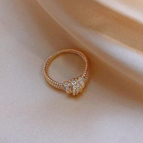Korean style fashion temperament simple female ring hollow all-match circle jewelry