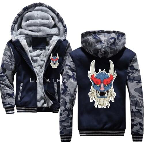 Winter mens Hoodies Sleeve Hoodie Hannya V Print Sweatshirt cool men Hoody Sudaderas student clothing