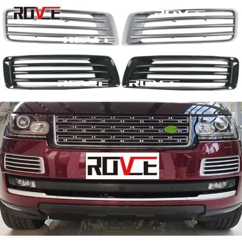 ROVCE 1 Pair / 2 Pcs Car Front Fog Light Grille Cover Trim For Land Rover Range Rover Vogue Autobiography 2013-2017 L405