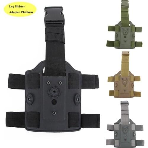 New Tactical Leg Holster Adapter Platform Drop Thigh Holster Pouch Concealed Carry for Glock Pistol Holster Paddle Hunting Gear