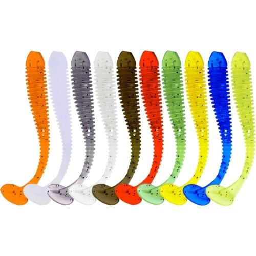 Misan 10pcs sea fishing soft lure wobblers silicone bait artificial swimbait soft bait carp fishing lure set fake baits for gear
