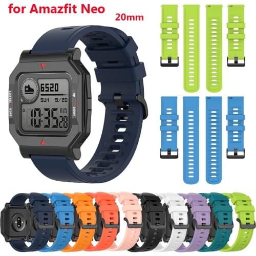 20mm Watch Strap for Amazfit Neo & Bip Lite Wristband 22mm Bands for Amazfit GTR 47mm / Pace / Stratos 2 Smartwatch Accessories