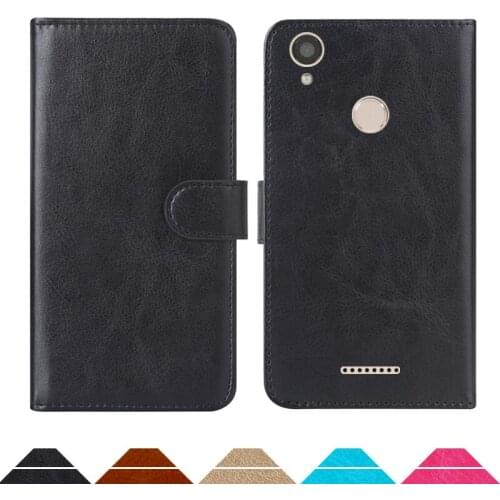 Luxury Wallet Case For DEXP GL355 PU Leather Retro Flip Cover Magnetic Fashion Cases Strap