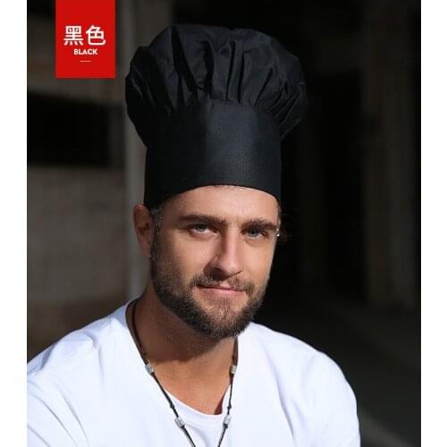 Chef hat male cotton white mushroom cap food factory catering school kitchen fume-proof work hat