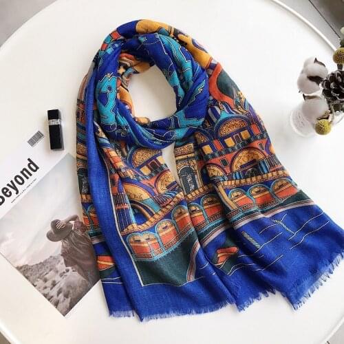 2019 Fashion Castle Print Fringe Scarves And Shawl Cotton House Print Scarf Wrap Hijab Muffler Wholesale 10pcs/lot Free Shipping