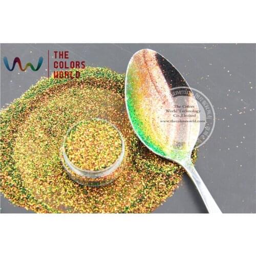 TCR404 Chameleon Glitter Red Gold With Green luster color Hexagon shape 0.4MM Size glitter for nail Art and DIY decoration
