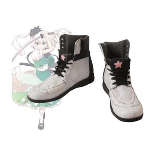 Touhou Project Konpaku Youmu Cosplay Boots Shoes Women Shoes Costume Customized Accessories Halloween Party Shoes