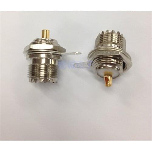 Uhf-ky RF Coaxial Welding All Copper Connector High Quality Sl-16 Car Radio High Frequency Connector M Female Seat