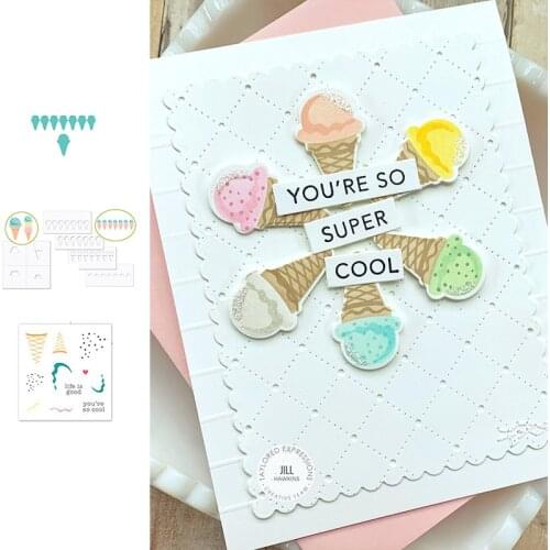 You Are So Cool Summer Popsicle Cutting Dies and stamps DIY Scrapbooking Card Stencil Paper Cards Handmade Album Stamp Die