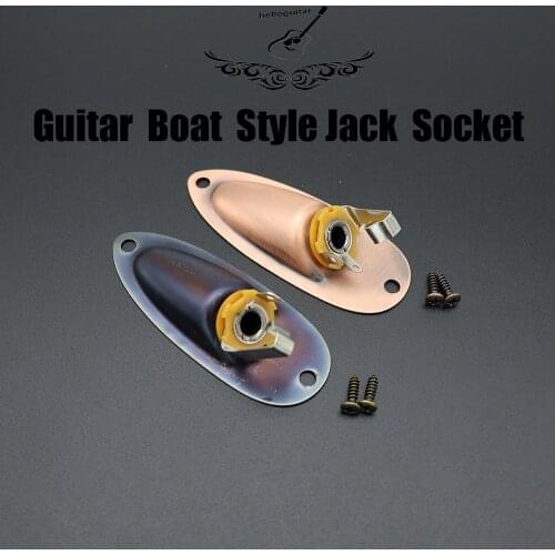 1 pcs Guitar Boat Style Jack Socket Guitar Pickup Output Jack Plug Socket for ST SQ Electric Guitar