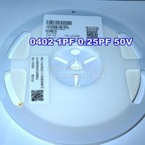 10000Pcs 0402 1PF 0.25PF 50V 0402CG1R0C500NT New and origianl