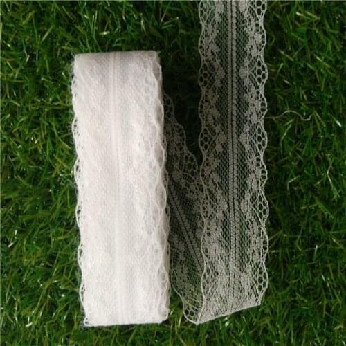 3.5MM White 10 Yards of Beautiful Lace Ribbon Tape DIY Embroidered Net Jewelry Wedding Dress Clothing Accessories Lace Fabric