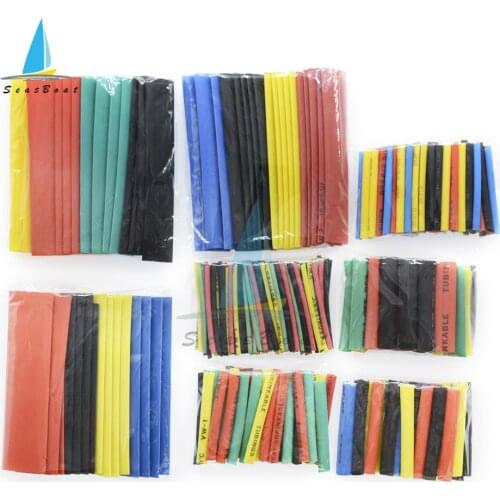 328pcs Set Polyolefin Shrinking Assorted Heat Shrink Tube Wire Cable Insulated Sleeving Tubing Set 2:1