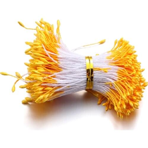 400pcs Mini Artificial Pearl Pistil Double Heads DIY Floral Craft For DIY Needlework Scrapbooking Wreath Wedding Decoration