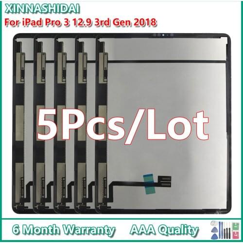 5 Pcs LCD For iPad Pro 3 12.9" 3rd Gen 2018 A1876 A2014 A1895 A1983 LCD Display Touch Screen Digitizer Assembly Replacement