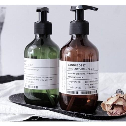 300/500ml Bathroom Soap Dispenser Shampoo Body Wash Hair Conditioner Bottle Plastic Storage Bottle Press Pump Sub bottle