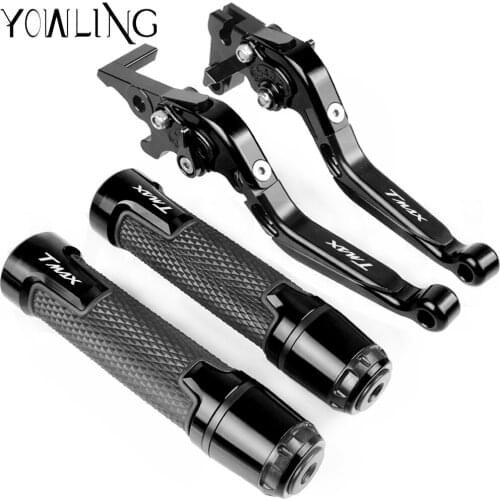 For YAMAHA TMAX 530 500 TMAX530 T-MAX 530 500 2001-2007 Motorcycle Adjustable Brake Clutch Levers Handlebar Hand Grips ends